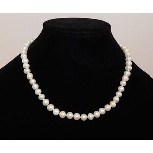 Genuine CP Pearl 14K Clasp Choker Necklace 17 inch‎